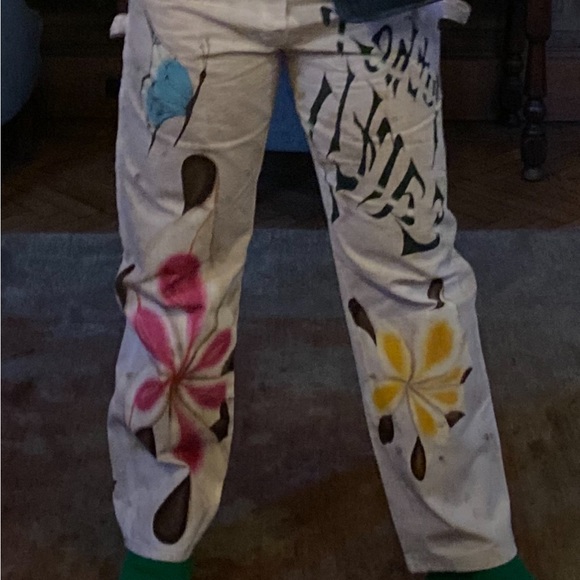 Juliet johnstone custom painted pants size 30 - Picture 3 of 6